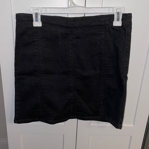 Black mini skirt